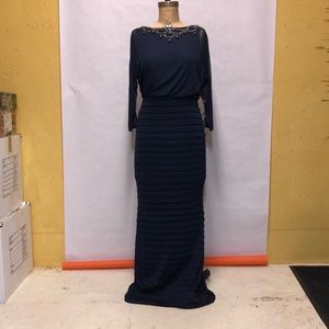 Adrianna Papell "Cold Shoulder Bloussant Gown"